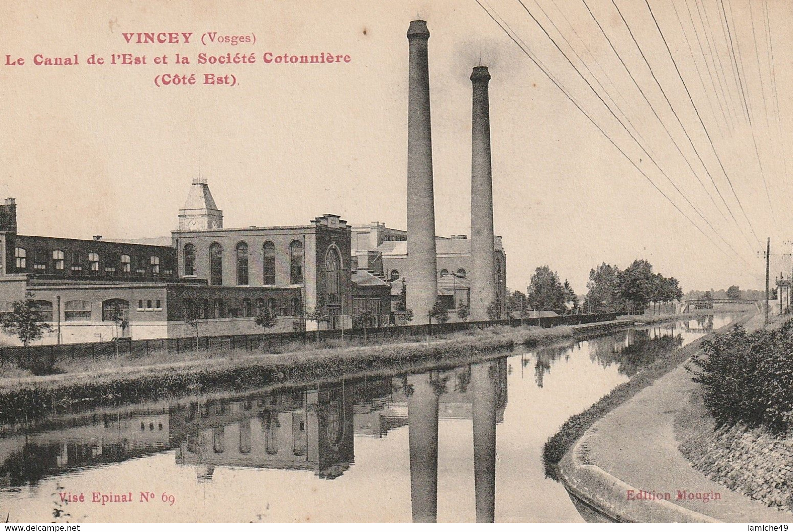 Vincey  Le Canal De L'Est Et La Société Cotonnière Usines & Industries - Vincey