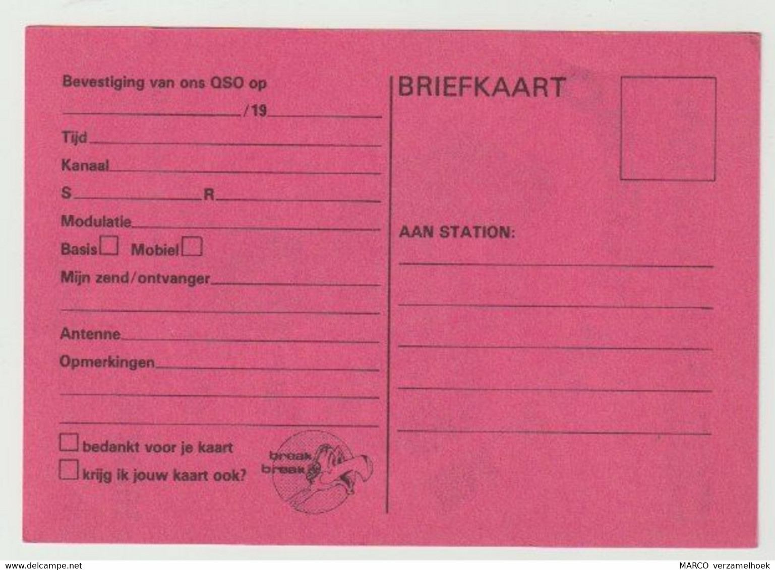 QSL Card 27MC Black Turbo Mierlo (NL) Motor - CB