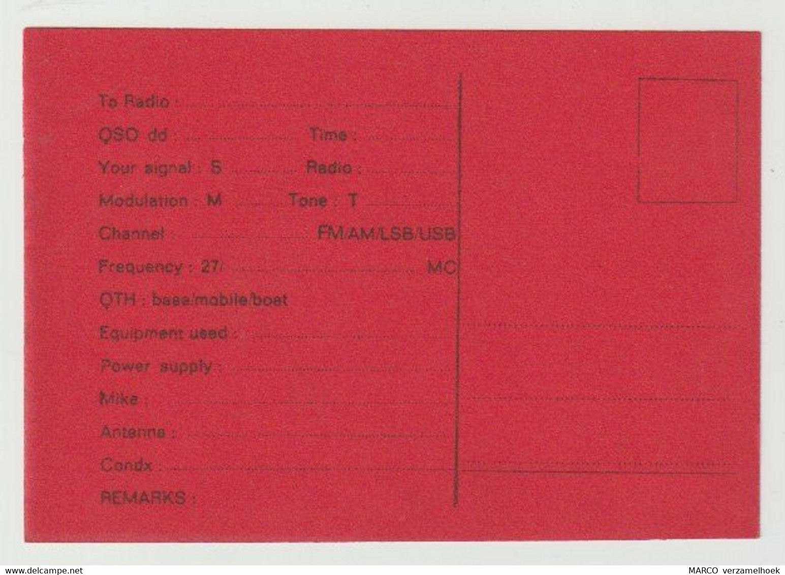 QSL Card 27MC Lady Rin Tin Tin Mierlo-hout Helmond (NL) - CB