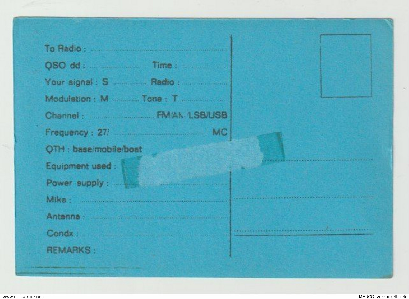 QSL Card 27MC Lady Candlellight Mierlo-hout Helmond (NL) - CB