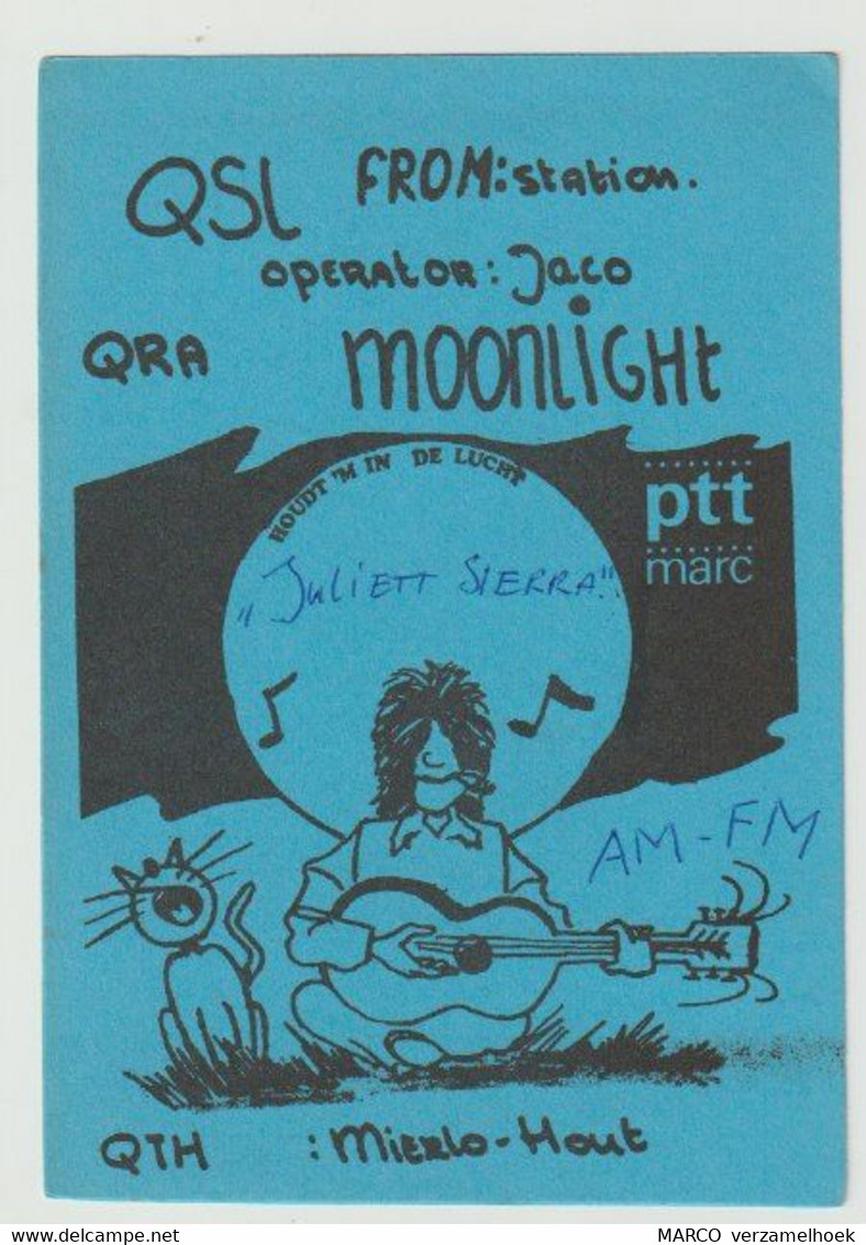 QSL Card 27MC Moonlight Mierlo-hout Helmond (NL) - CB-Funk