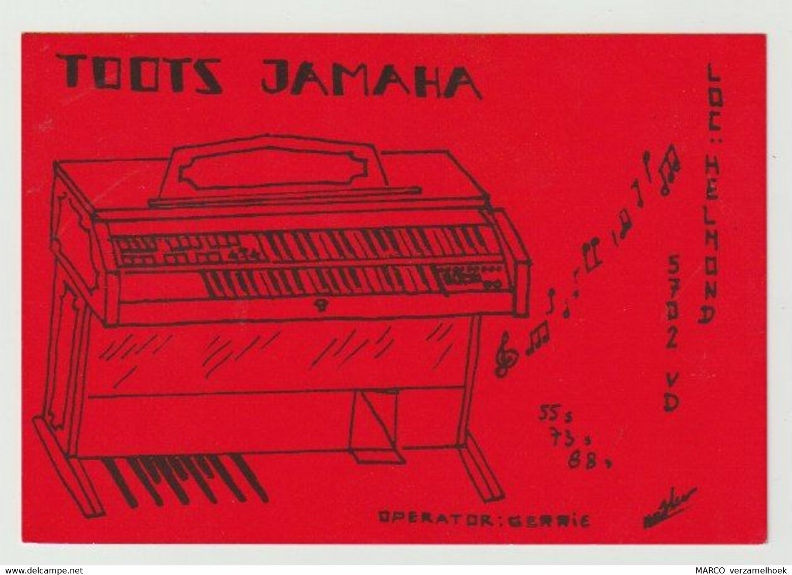 QSL Card 27MC Toots Jamaha Helmond (NL) - CB