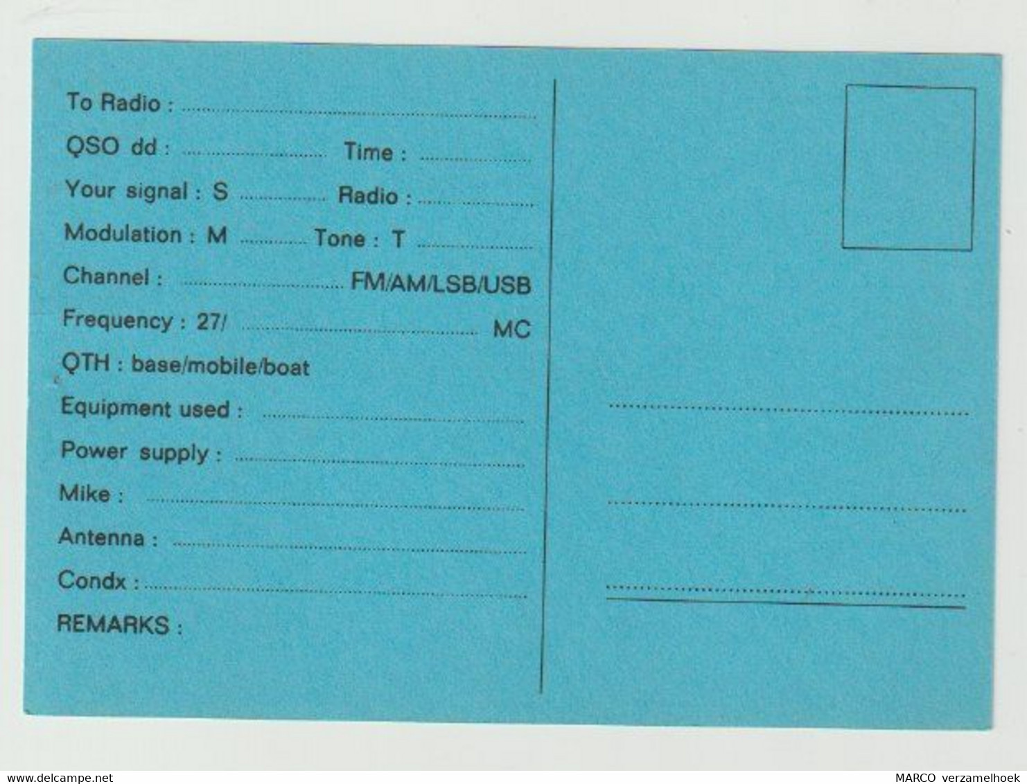 QSL Card 27MC Foxtrot - Kilo Mierlo (NL) - CB