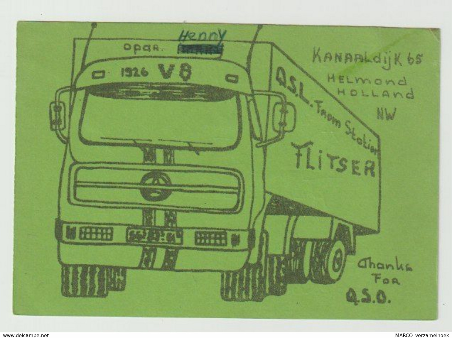 QSL Card 27MC Mercedes Flitser Helmond (NL) - CB-Funk