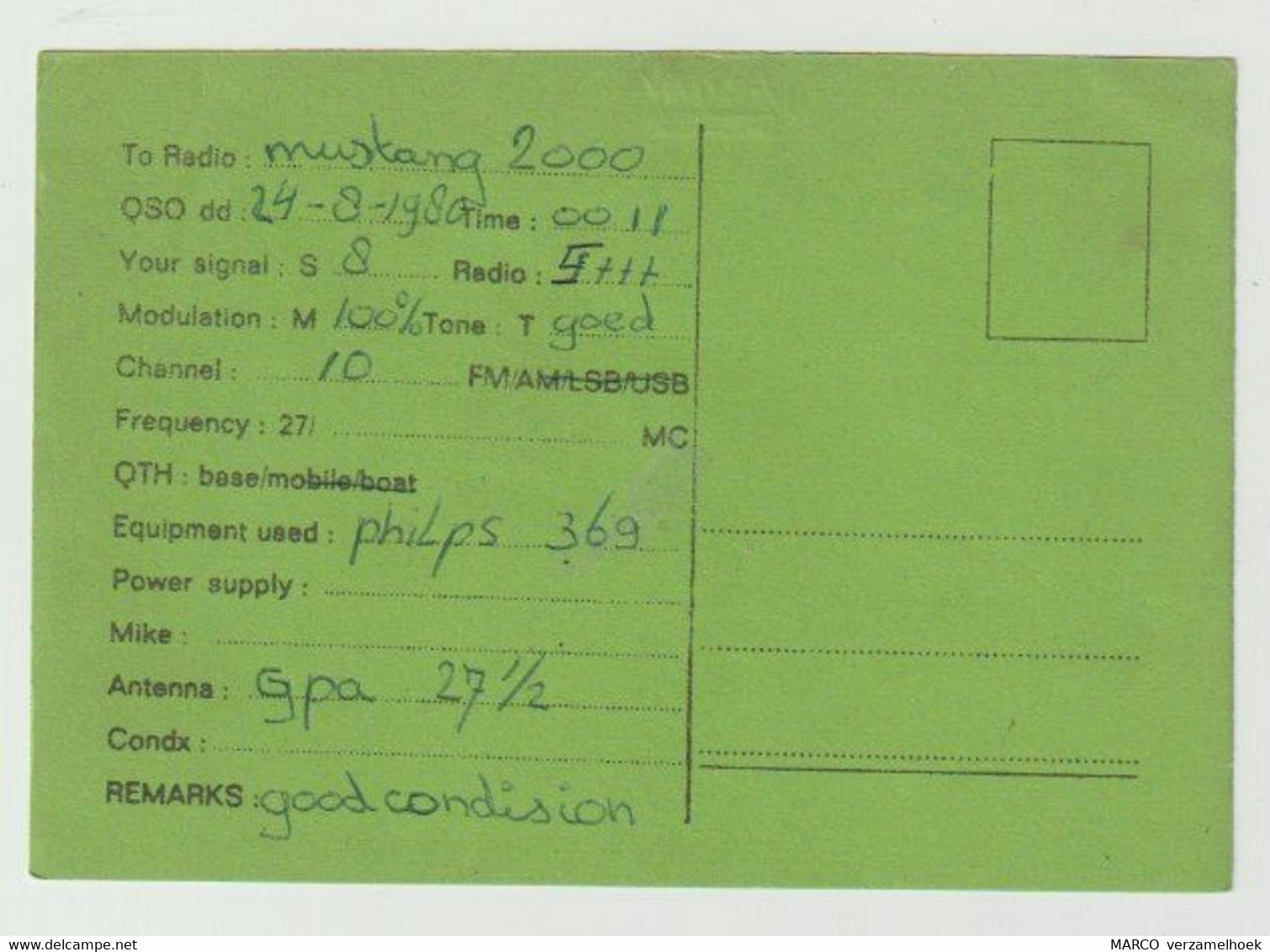QSL Card 27MC Mercedes Flitser Helmond (NL) - CB-Funk