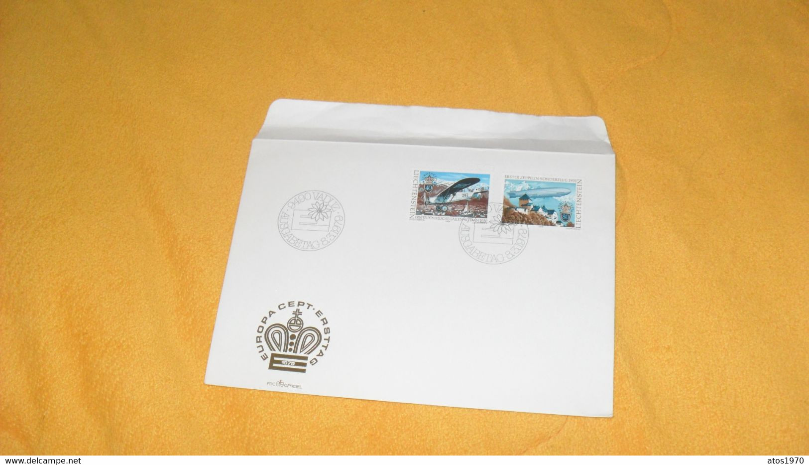 ENVELOPPE DE 1979../ EUROPA CEPT ERSTTAG..CACHETS 9490 VADUZ..+ TIMBRES X2  ERSTER POSTFLUG, ZEPPELIN - Lettres & Documents