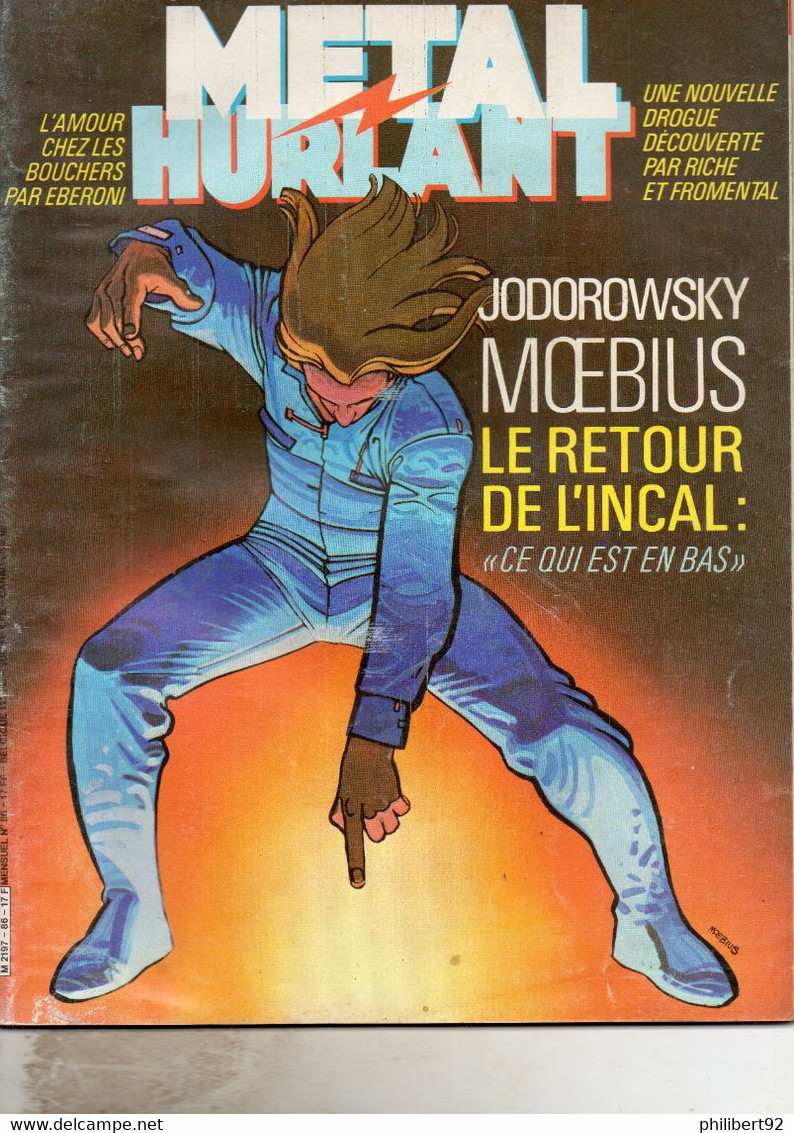 Métal Hurlant N° 86 Jodorowski Moebius Le Retour De L'Incal : "Ce Qui Est En Bas" - Métal Hurlant