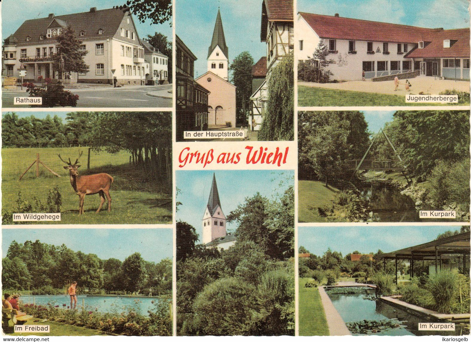 WIEHL 1967 " 8.geteilte Karte Seltenere Ortsansichten Ohne Tropfsteinhöhle " Bedarf > Oberhausen - Wiehl