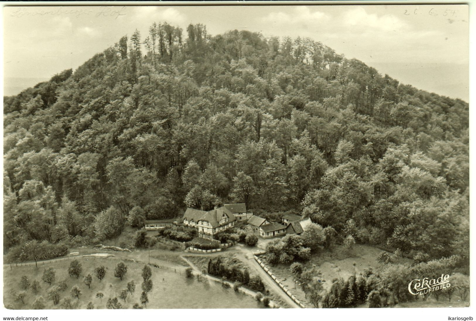 Löwenburg Siebengebirge B. Honnef 1954 Privatkarte " Hotel Löwenburger Hof Luftbild " - Bad Honnef