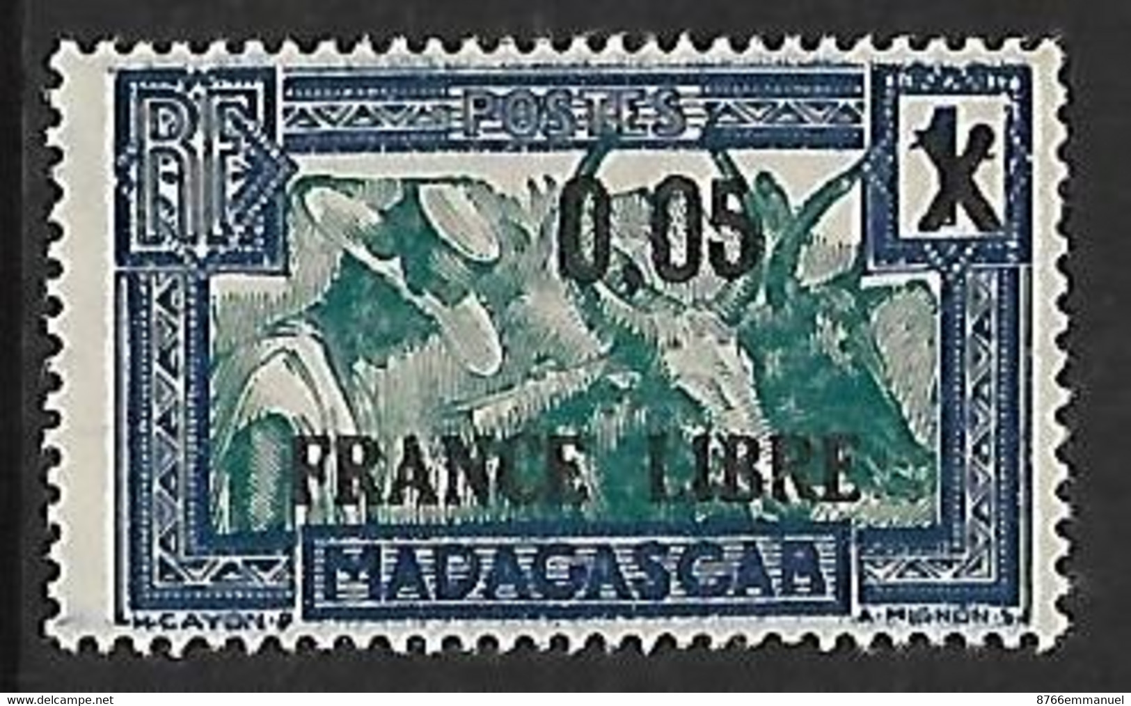 MADAGASCAR N°240 N**  FRANCE LIBRE - Oblitérés