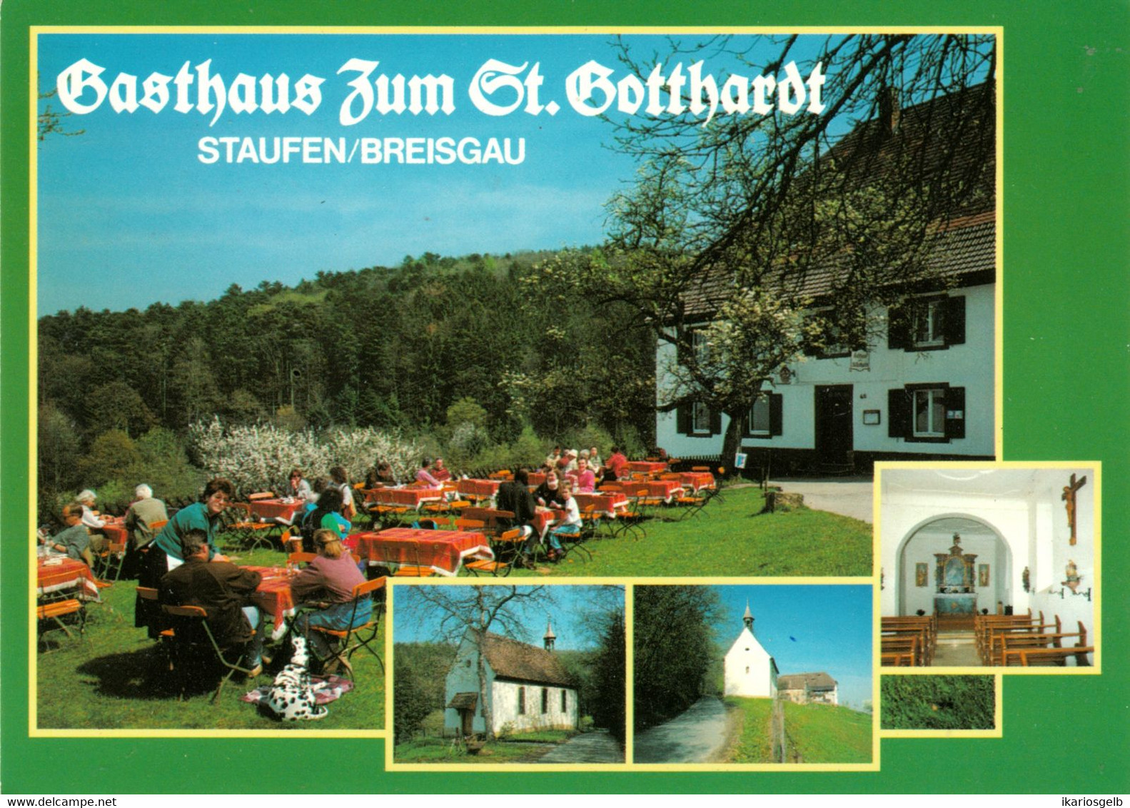 STAUFEN Breisgau 1962 Privatkarte " Gasthaus Zum St. Gotthardt Fam.Niederegger " - Staufen