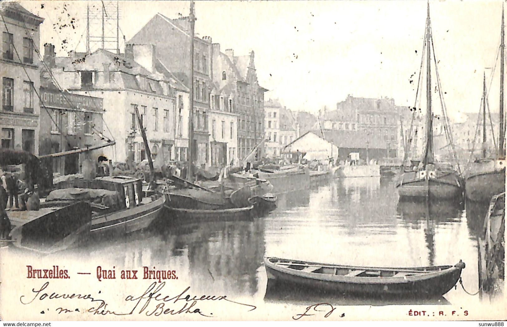 Bruxelles - Quai Aux Briques (animation Edit BFS 1902 - Plaisirs D'Hiver...) - Maritime