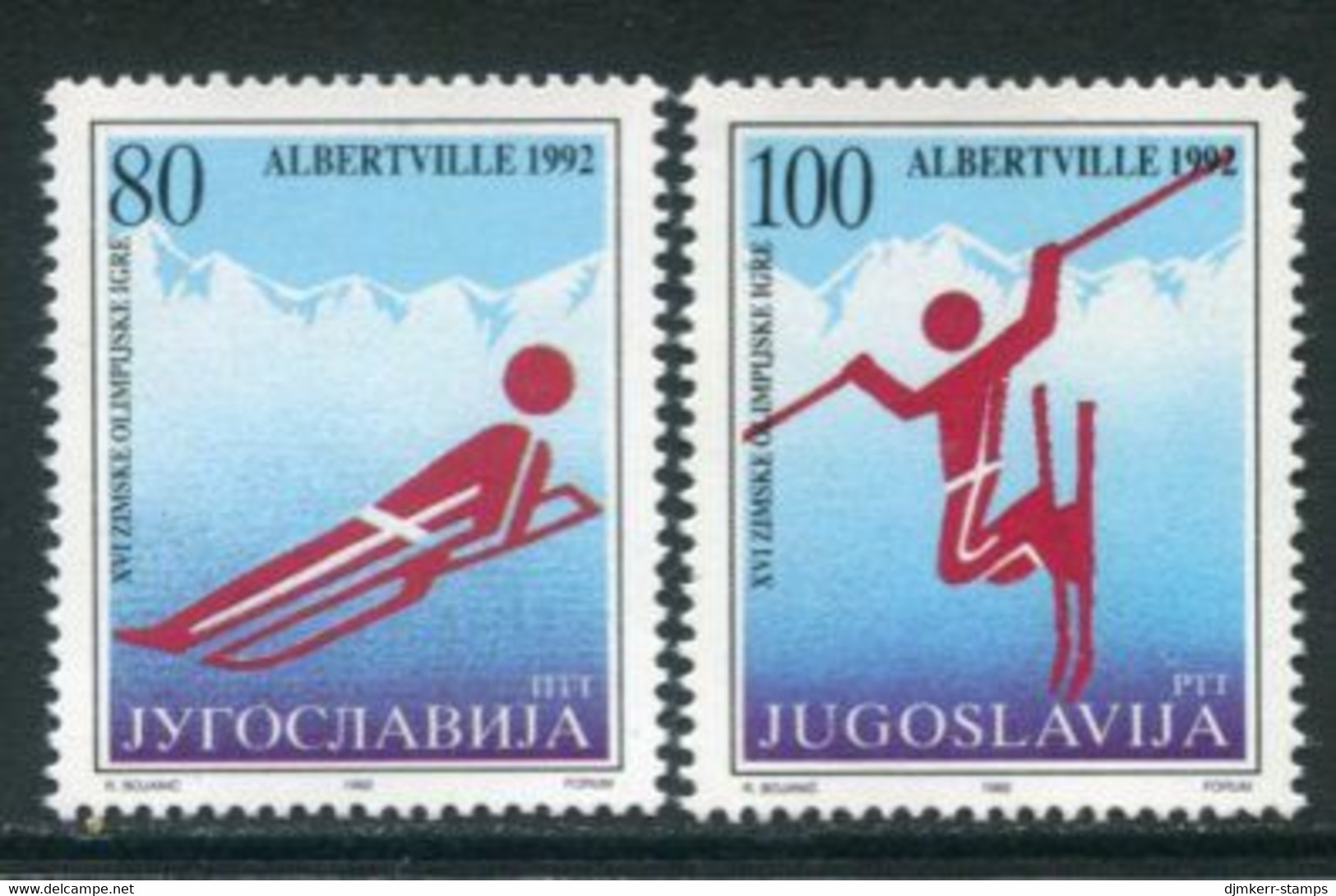 YUGOSLAVIA 1992 Winter Olympic Games  MNH / **.  Michel 2523-24 - Ungebraucht