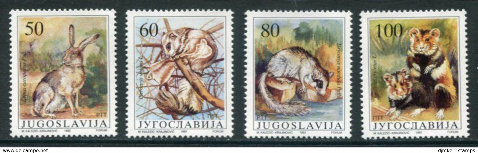 YUGOSLAVIA 1992 Protected Mammals  MNH / **.  Michel 2525-28 - Neufs