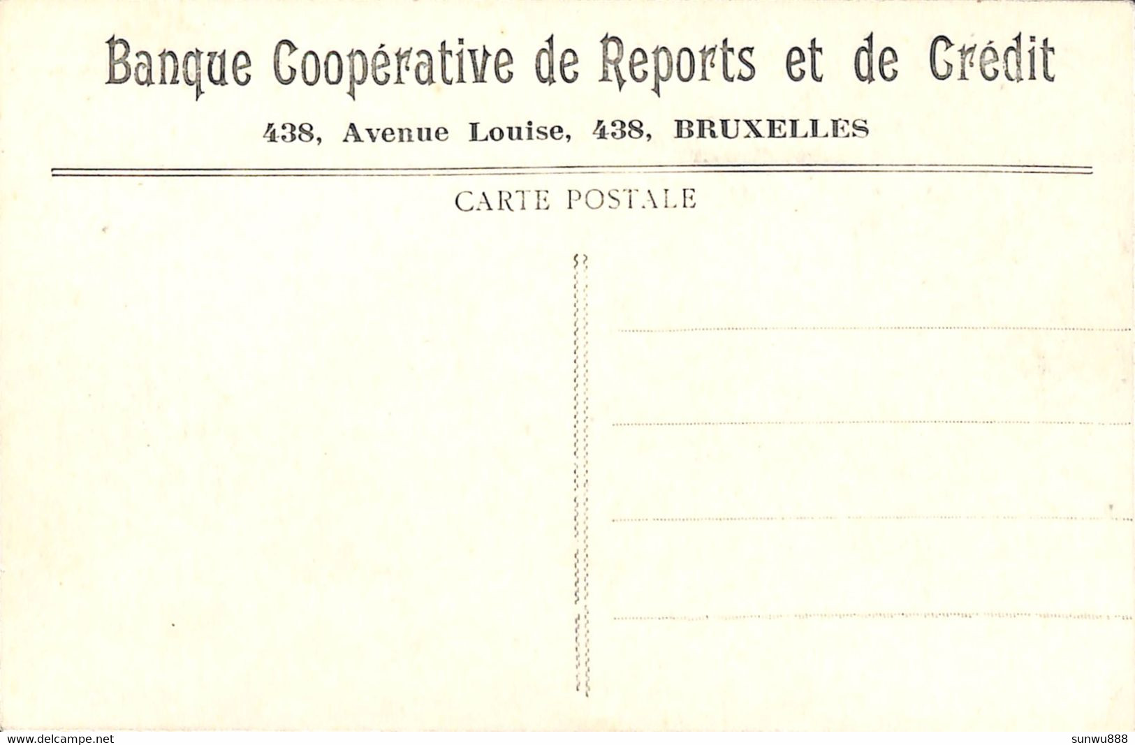 Bruxelles - Avenue Louise 438 - Banque Coopérative De Reports Et De Crédit (animée Oldtimer) - Elsene - Ixelles