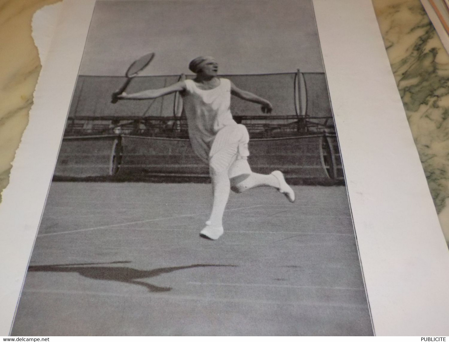 ANCIENNE  PUBLICITE LA REINE DU TENNIS SUZANNE LENGLEN 1926 - Andere & Zonder Classificatie