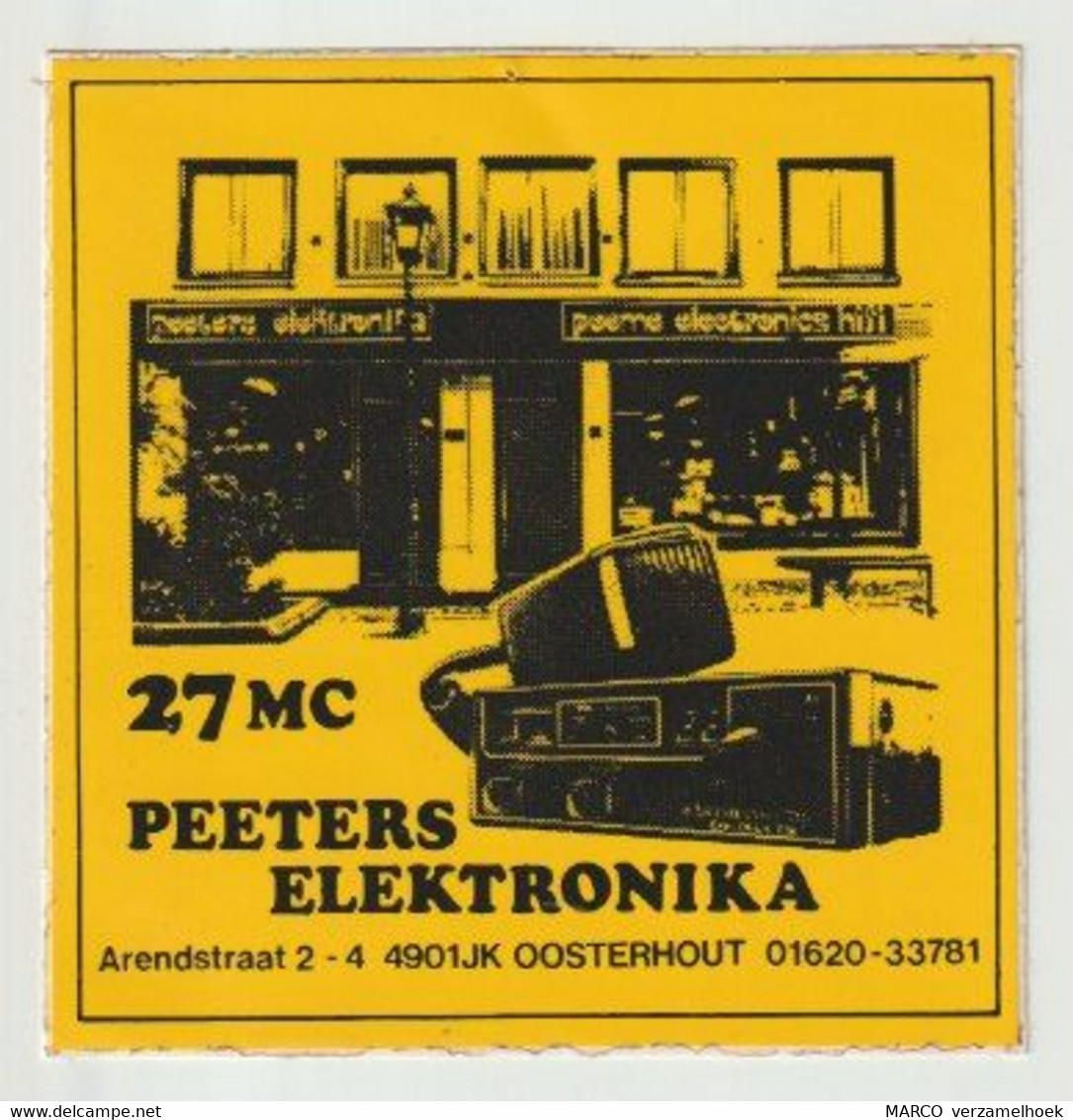 QSL Card 27MC PEEME Peeters Elektronika Oosterhout (NL) Sticker - CB-Funk