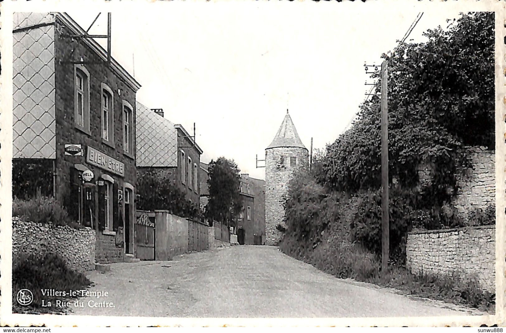 Villers-le-Temple - La Rue Du Centre (pompe à Essence, Edit. A. Leplang) - Nandrin