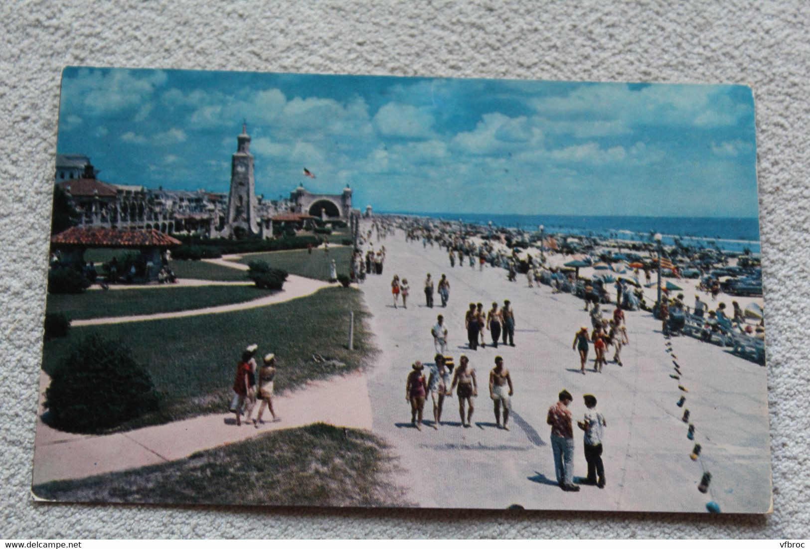 Cpsm, Daytona, Oean Front Park Looking Toward, Band Shell, Etats Unis, USA - Daytona