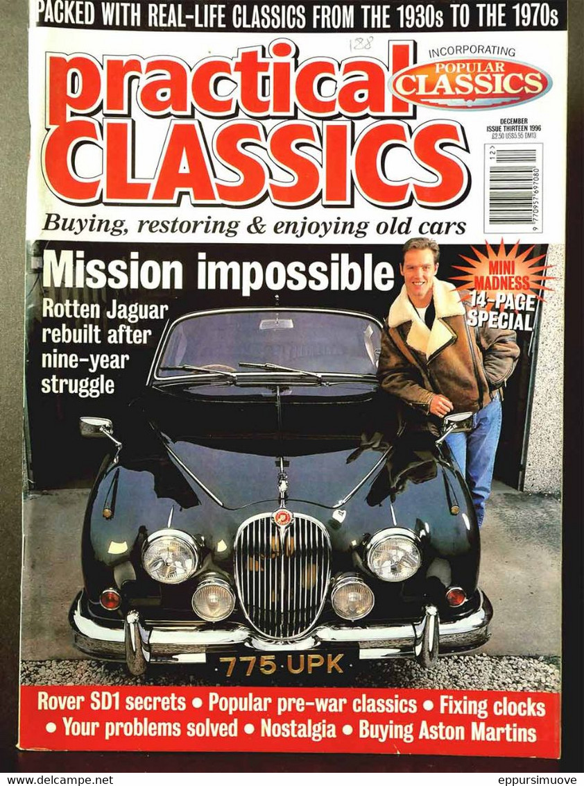 PRACTICAL CLASSICS N°13 Dec 1996 - JAGUAR MK2 - ROVER SD1 - ASTON MARTIN - MINI - Verkehr