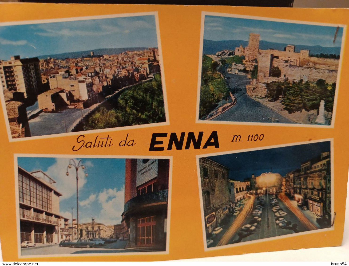 Cartolina Saluti Da Enna 1969 Vedutine - Enna