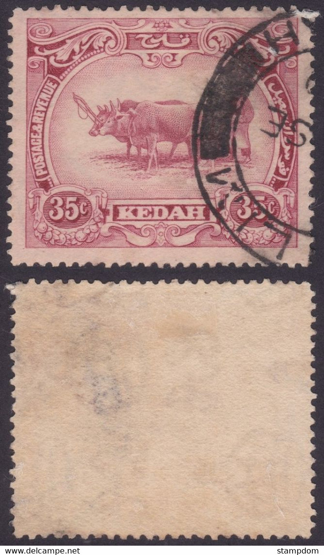 KEDAH 1926 35c Sc#39 Wmk.MSCA USED @P1000 - Kedah