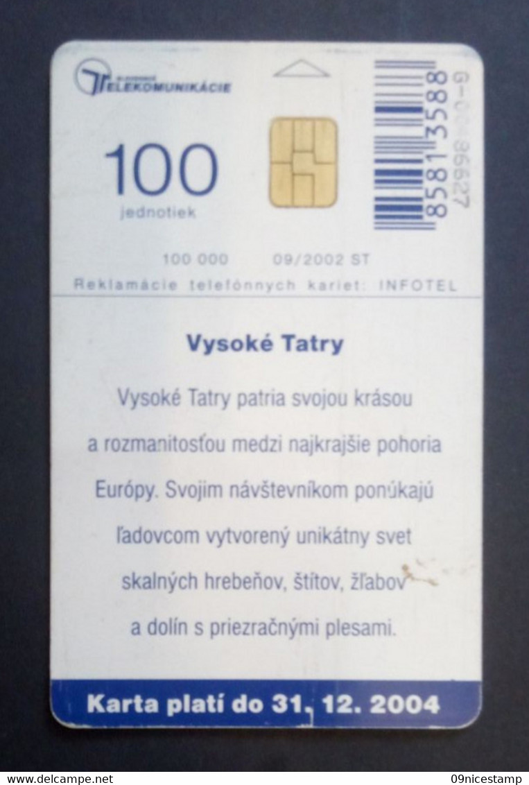Used And Empty Telephonecard From  Slovakia (read Text) - Gebirgslandschaften