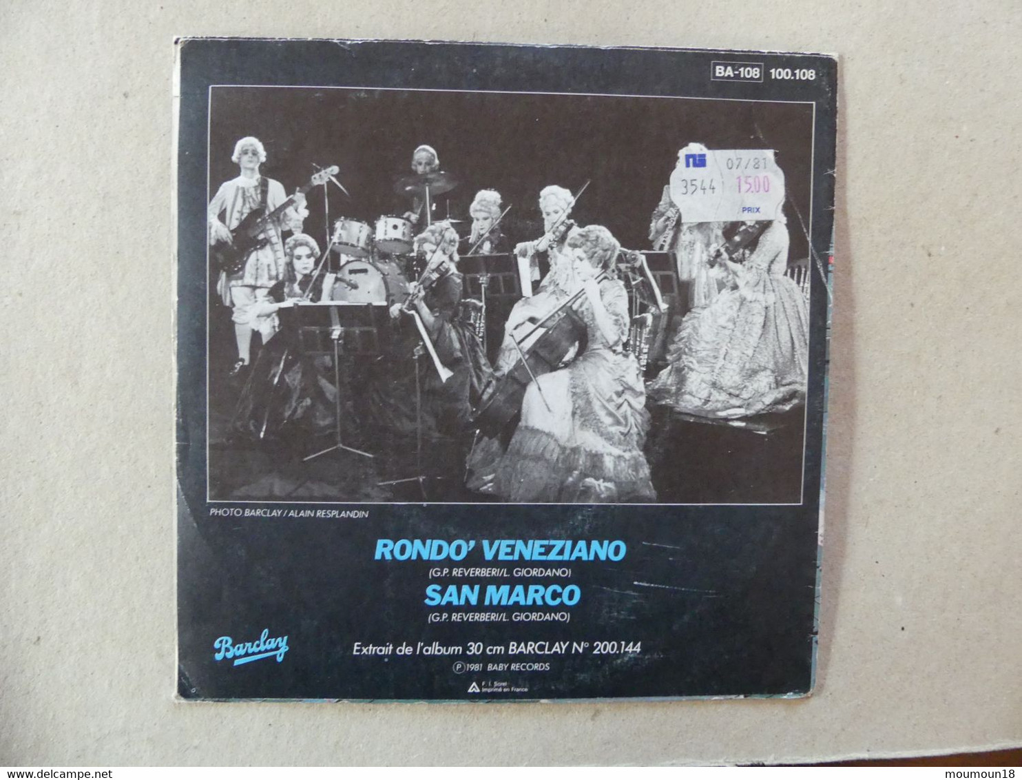 45 T Rondo Veneziano San Marco 100.1O8 Barclay - Classical