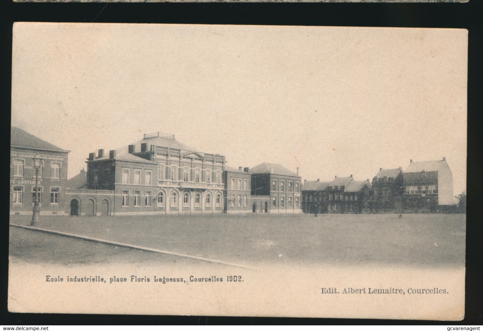 COURCELLES 1902   ECOLE INDUSTRIELLE PLACE FLORIS LAGNEAUX    2 SCAN - Courcelles