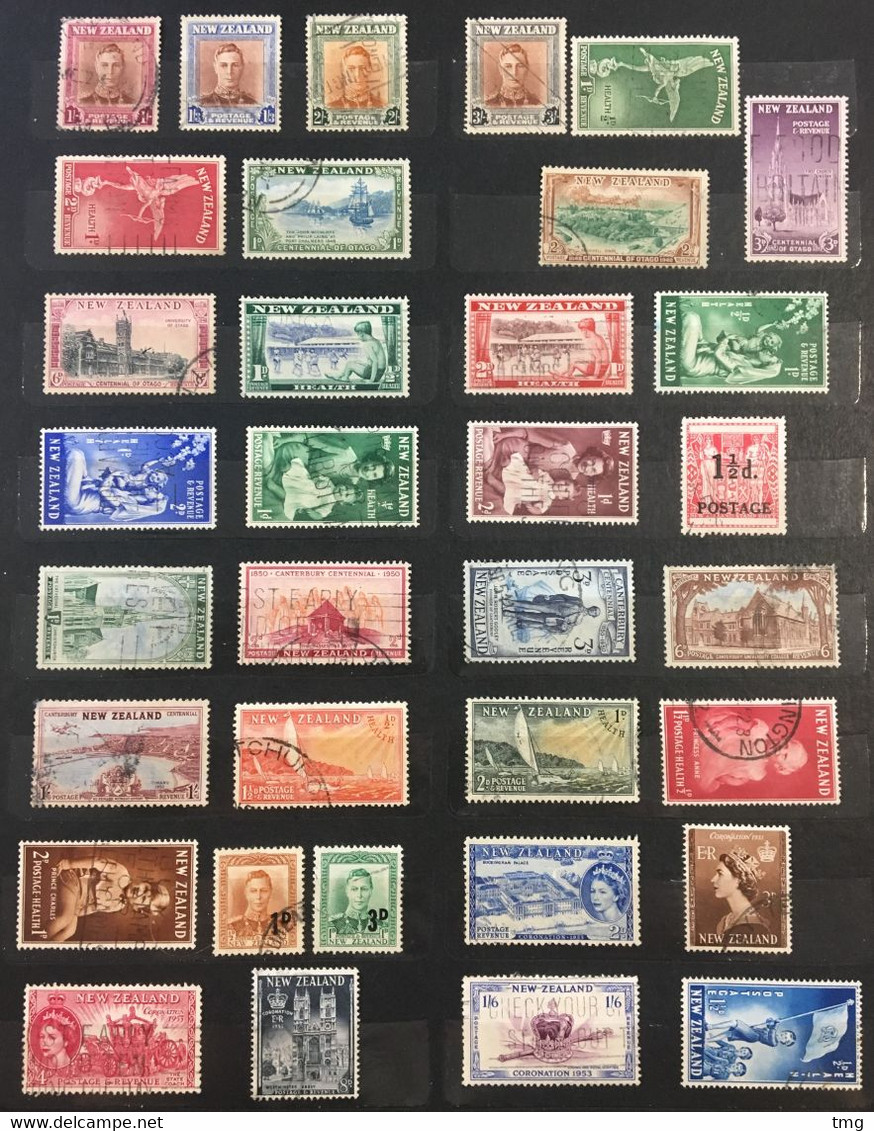 J210 – Nouvelle Zélande New Zealand (°) obl collection 874 timbres tous différents entre 1877 et 2008, côte > 1200€