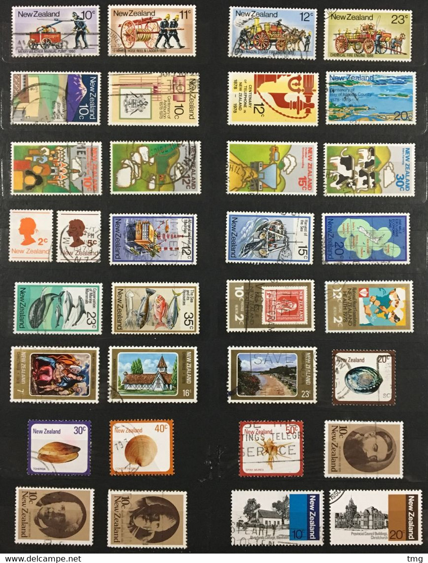 J210 – Nouvelle Zélande New Zealand (°) obl collection 874 timbres tous différents entre 1877 et 2008, côte > 1200€