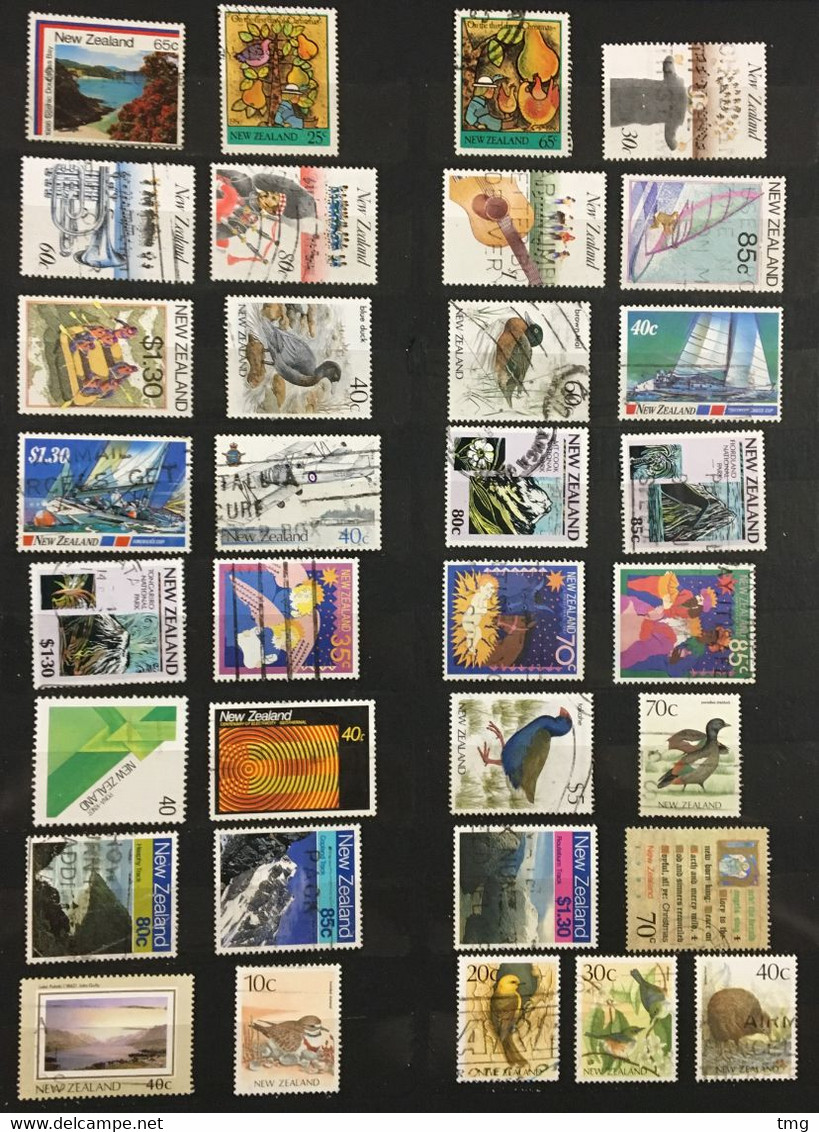 J210 – Nouvelle Zélande New Zealand (°) obl collection 874 timbres tous différents entre 1877 et 2008, côte > 1200€