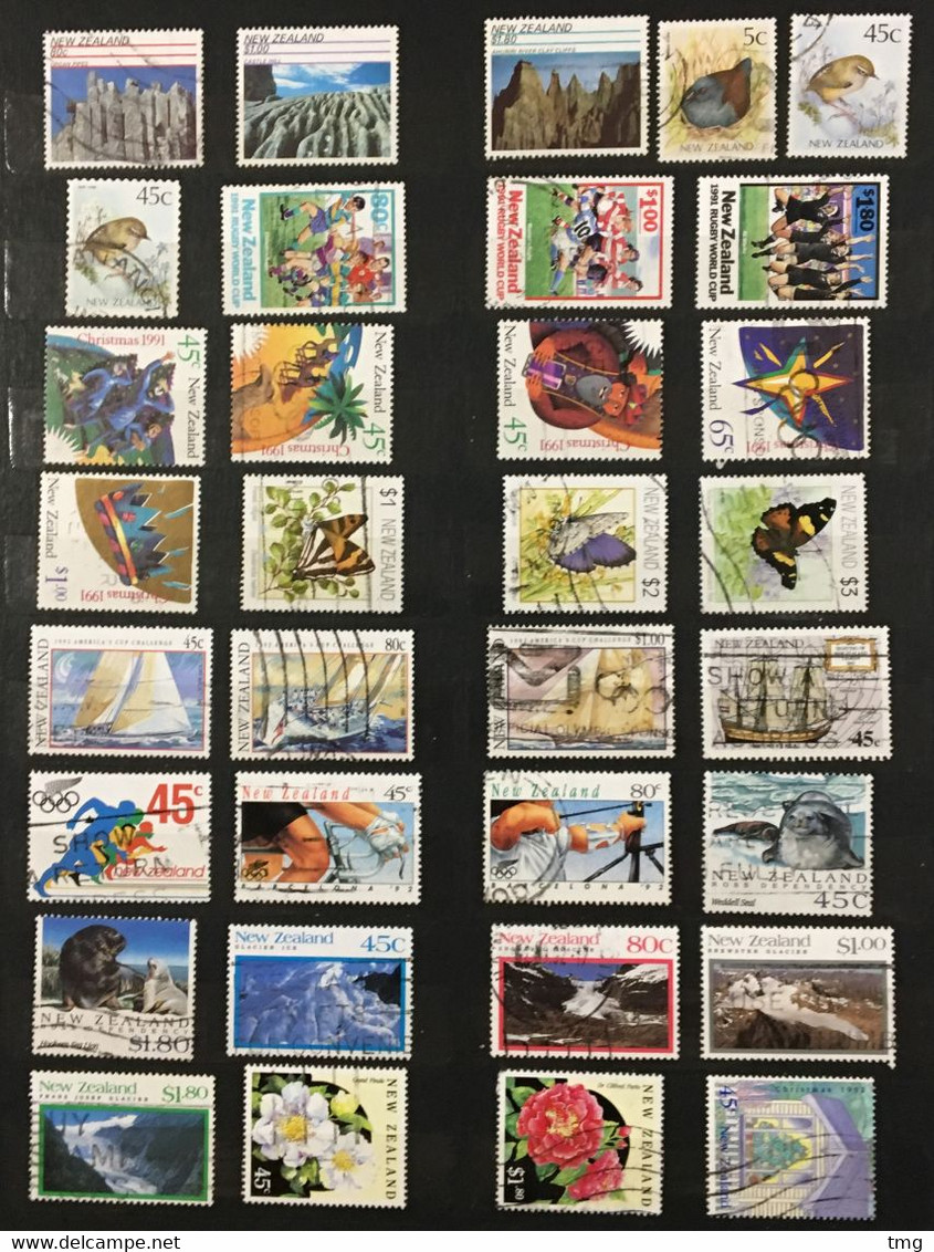 J210 – Nouvelle Zélande New Zealand (°) obl collection 874 timbres tous différents entre 1877 et 2008, côte > 1200€