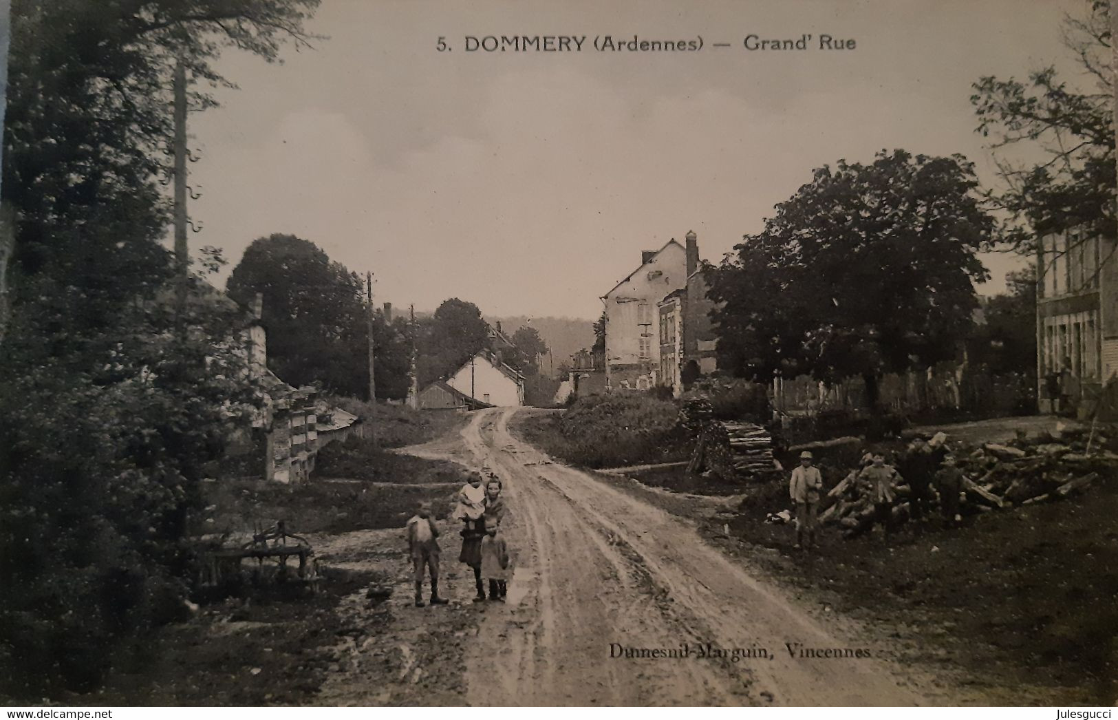 Carte Postale DOMMERY Grand Rue - Andere & Zonder Classificatie