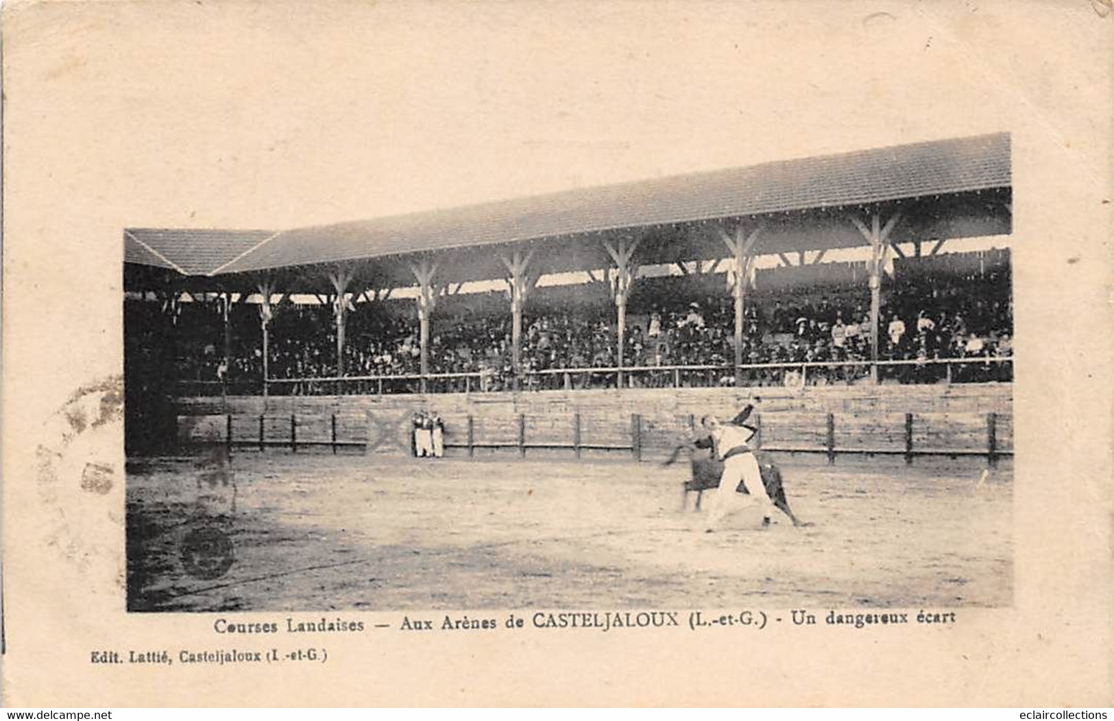 Casteljaloux       47        Courses Landaises   Aux Arènes. Un Dangereux écart .     (voir Scan) - Casteljaloux