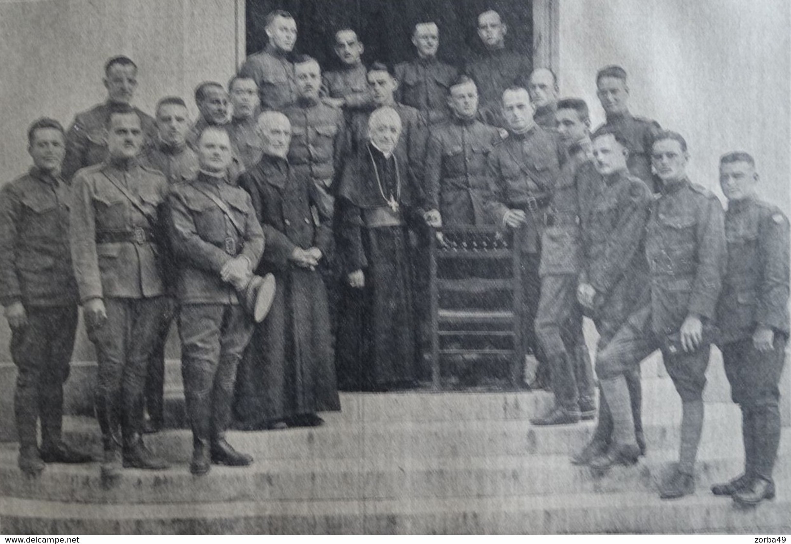 MONTPELLIER Cardinal De Cabrieres R.P. Foch (frère Du Maréchal)  Officiers Soldats Américains Chevaliers De Colomb 1919 - Ohne Zuordnung