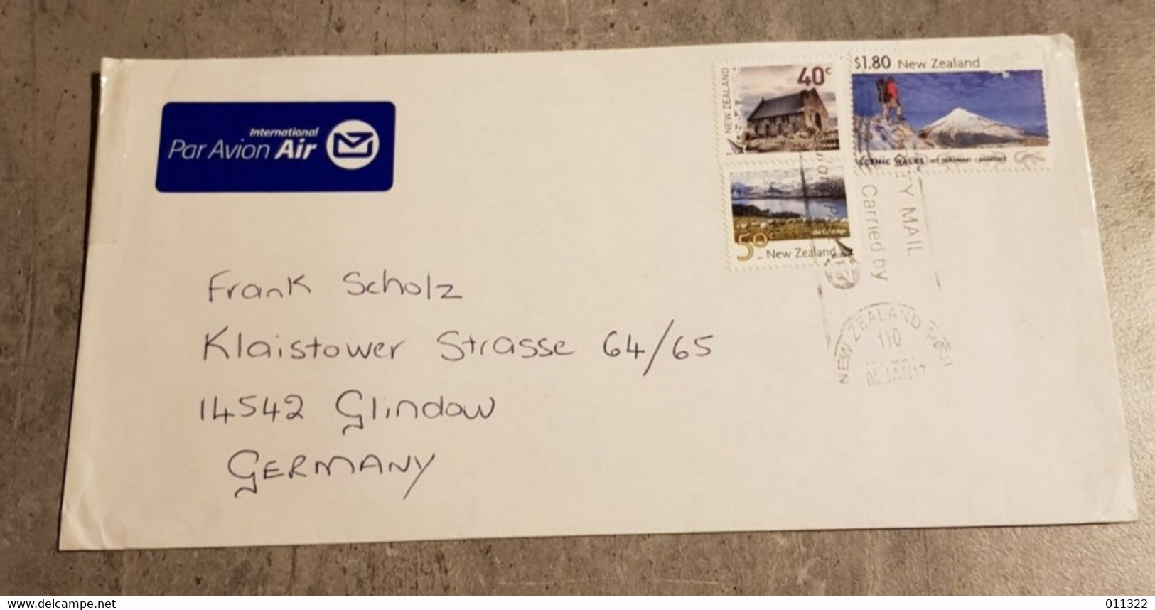 NEW ZEALAND COVER CIRCULED SEND TO GERMANY - Luchtpost