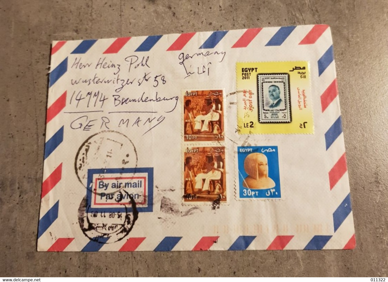 EGYPT COVER CIRCULED SEND TO GERMANY - Covers & Documents