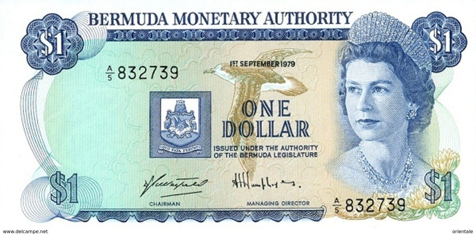 BERMUDA P. 28b 1 D 1979 UNC - Bermuda