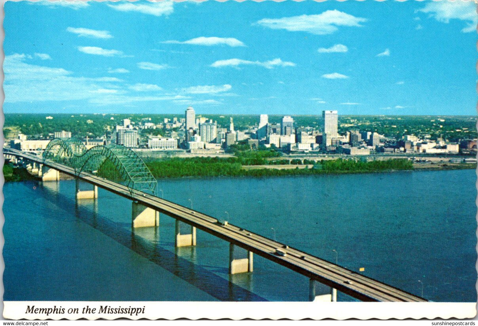 Tennessee Memphis With Bridge Across The Mississippi River - Memphis