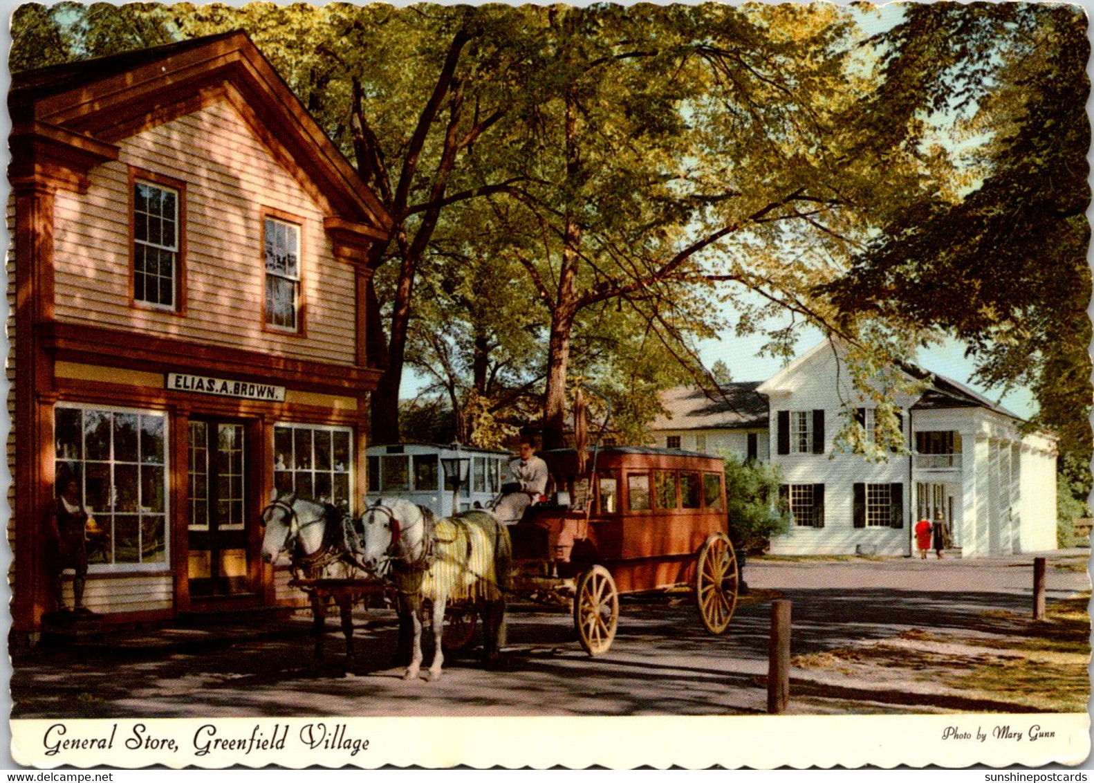 Michigan Dearborn Greenfield Village Stage Coach At General Store 1973 - Dearborn