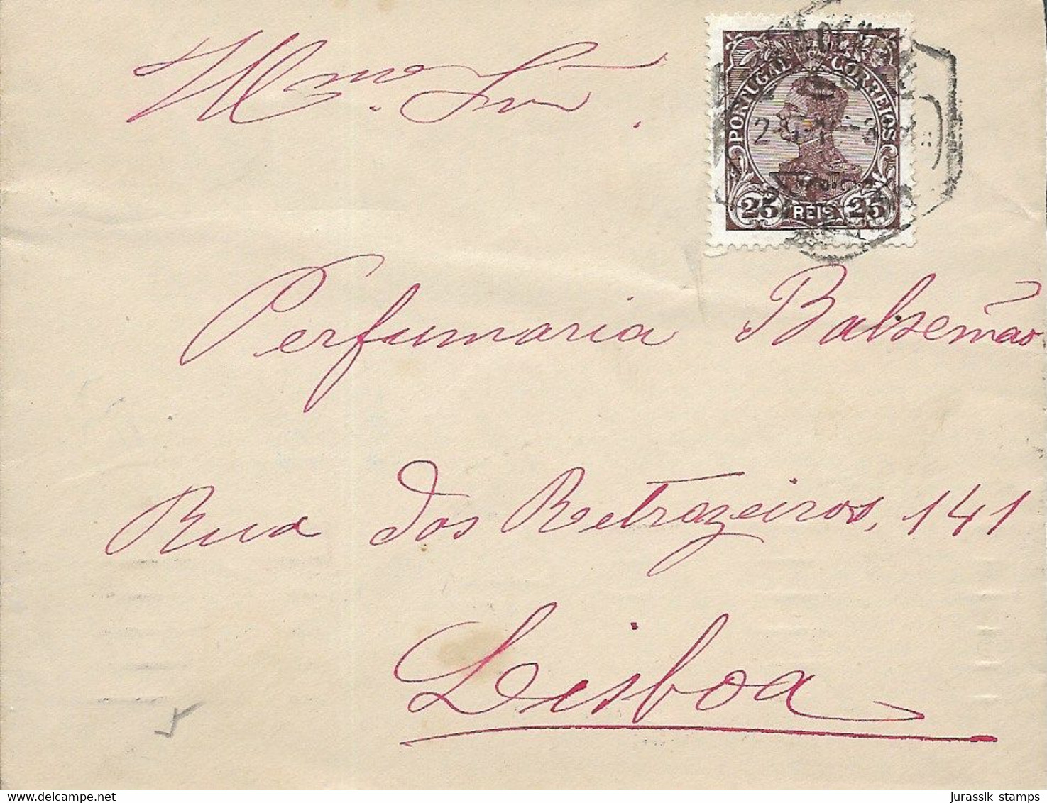 Portugal  - 1910  D MANUEL II STAMP COVER - LISBOA - P1046 - Briefe U. Dokumente