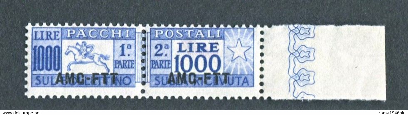 TRIESTE A 1949 PACCHI POSTALI CAVALLINO CENTRATO ** MNH - Postpaketen/concessie