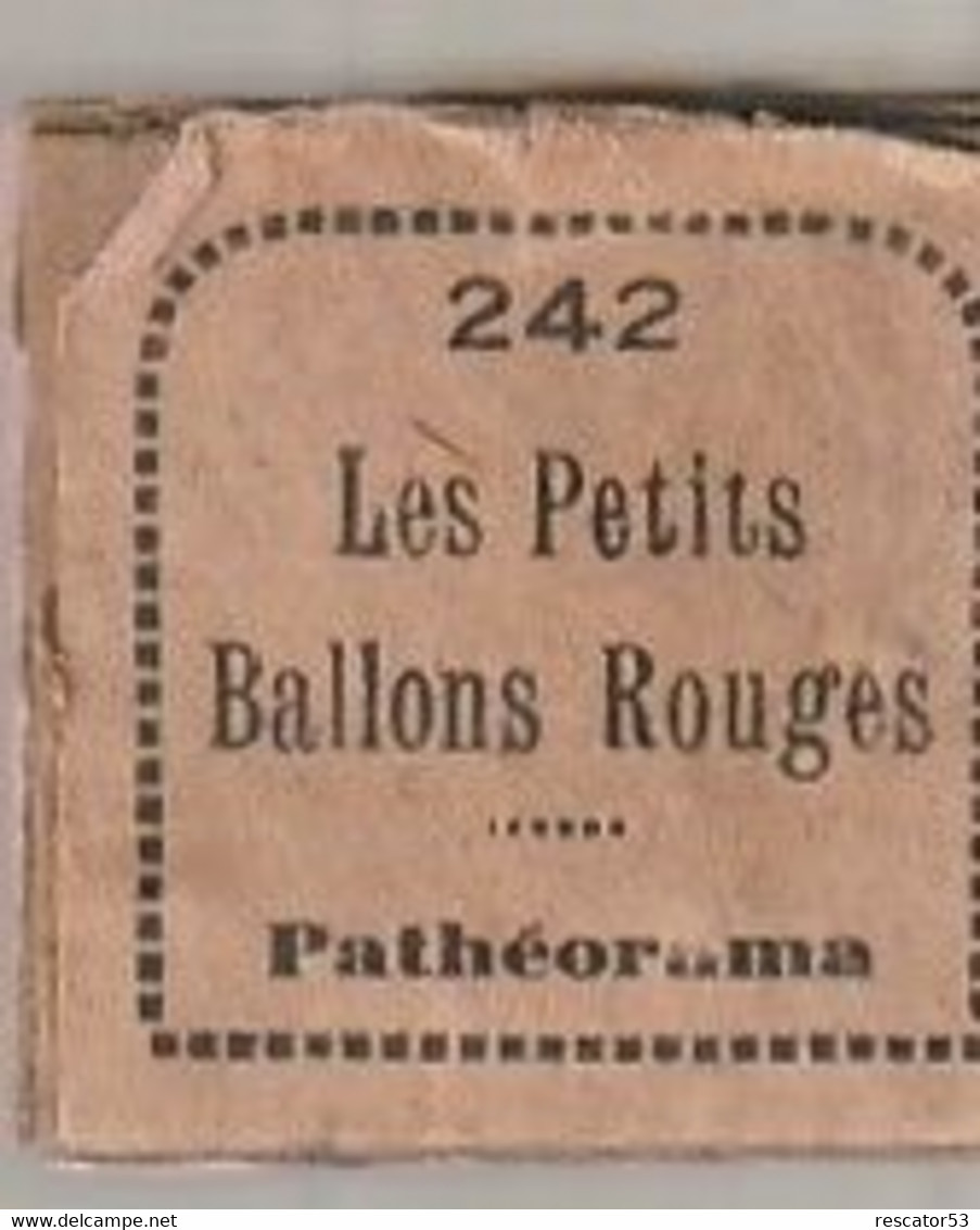 Film Fixe Pathéorama Années 20 Image Pellerin Epinal Les Petits Ballons Rouges - Filmspullen: 35mm - 16mm - 9,5+8+S8mm