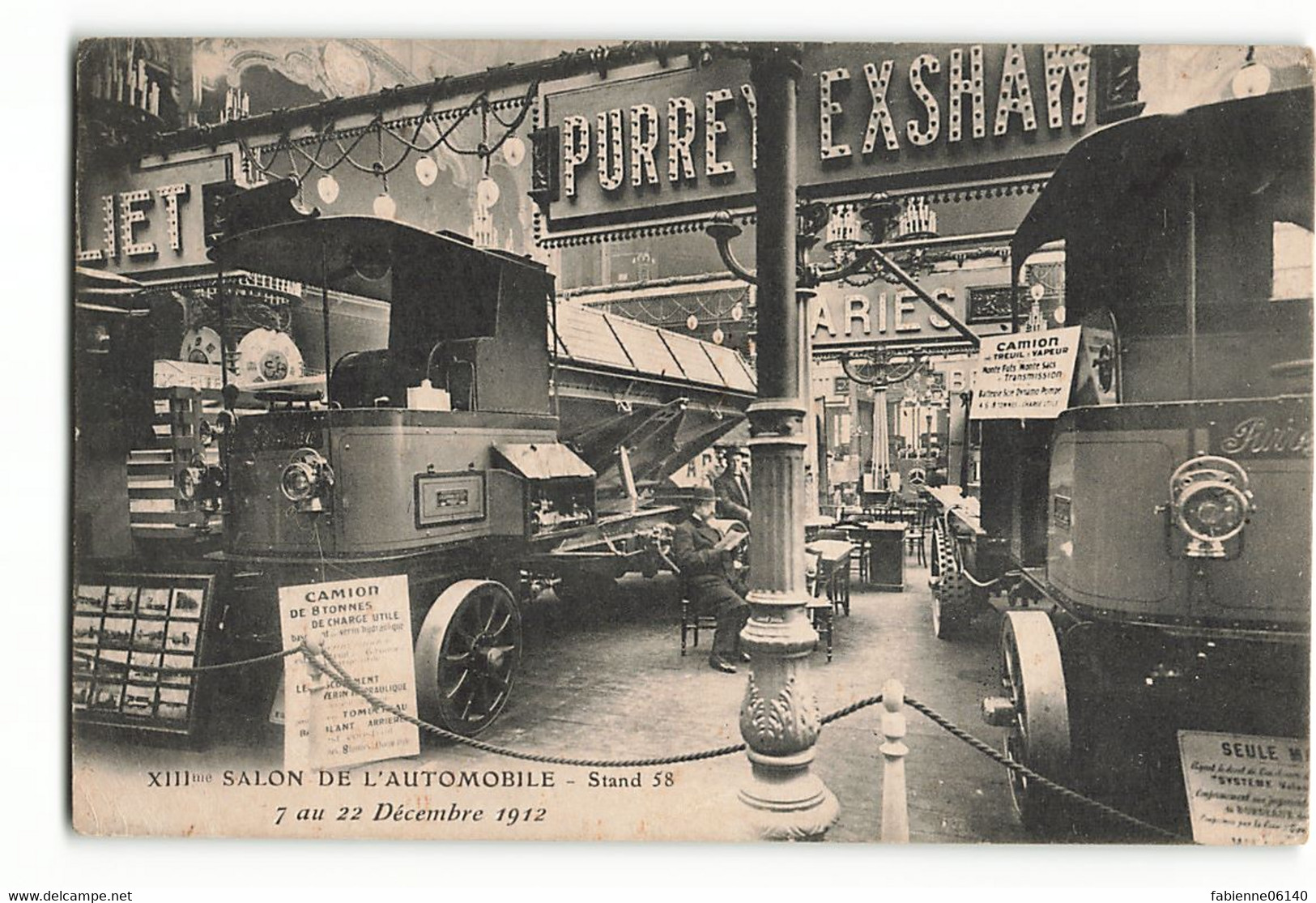 PURREY EXSHAW Camion VAPEUR 8 Tonnes Salon De L'automobile 1912 BERLIET N806 - Exposiciones