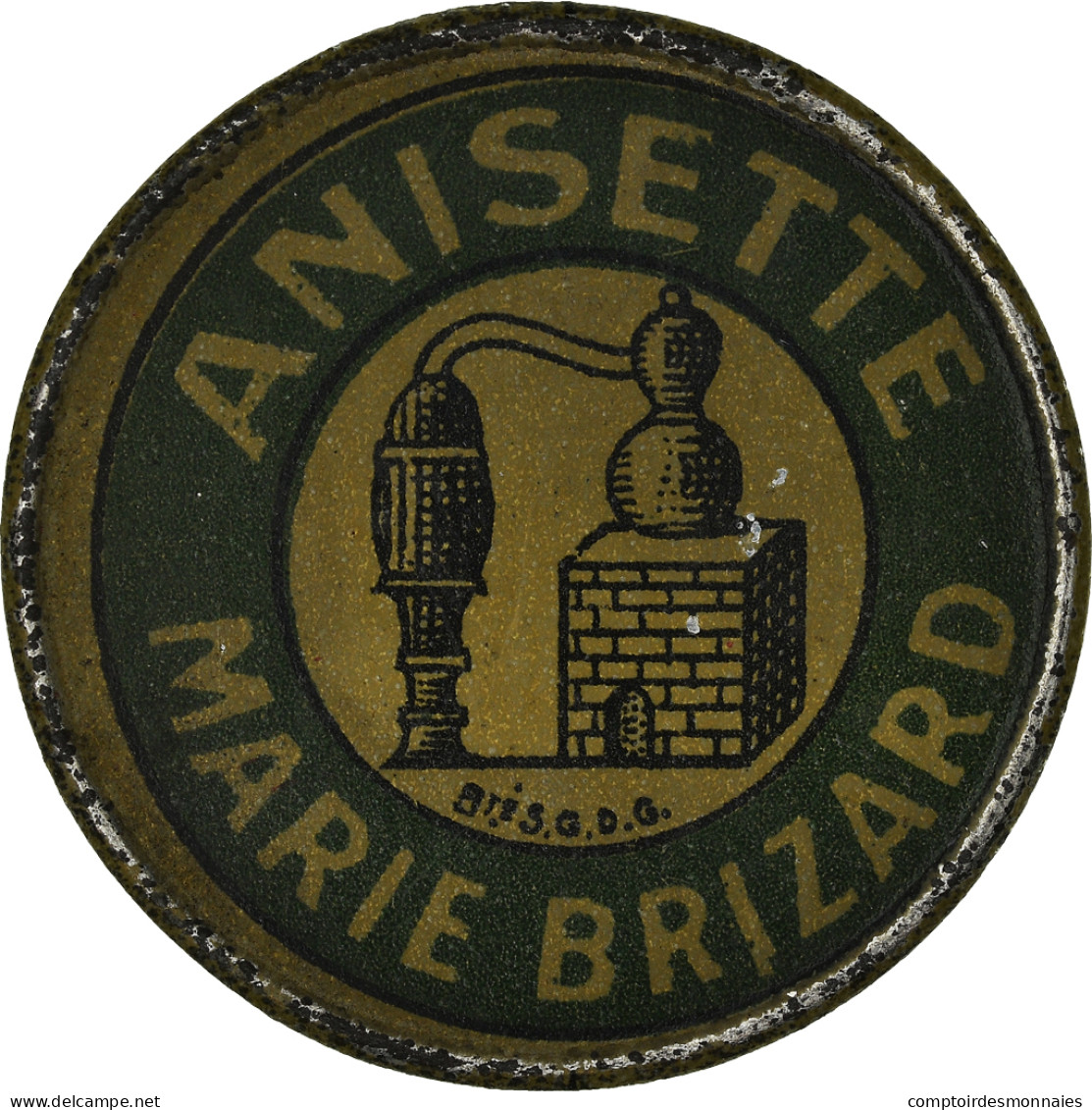Monnaie, France, Anisette, Marie Brizard, 5 Centimes, Timbre-Monnaie, TTB - Monétaires / De Nécessité
