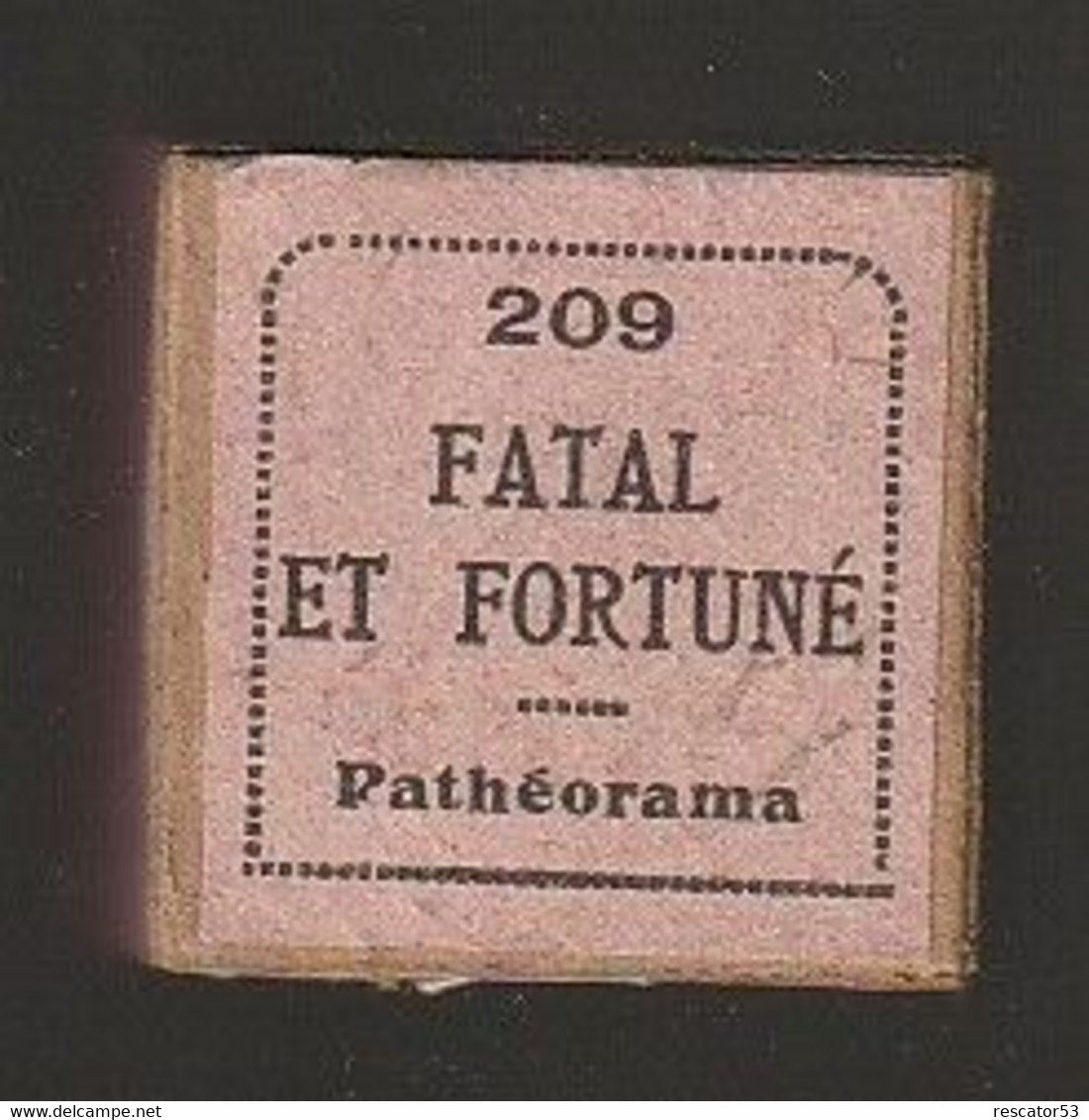 Film Fixe Pathéorama Années 20 Image Pellerin Epinal Fatal Et Fortune - Bobines De Films: 35mm - 16mm - 9,5+8+S8mm