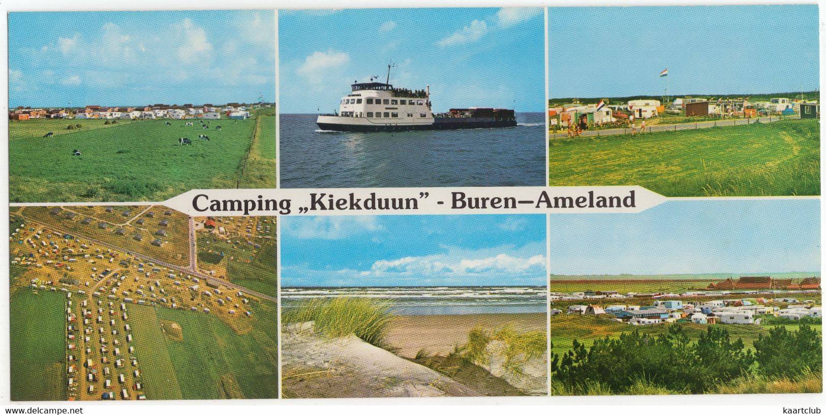 Buren - Camping 'Kiekduun' - (Ameland, Nederland/Holland) - (Lange Ansichtkaart: 21 Cm X 10.3 Cm) - Ameland