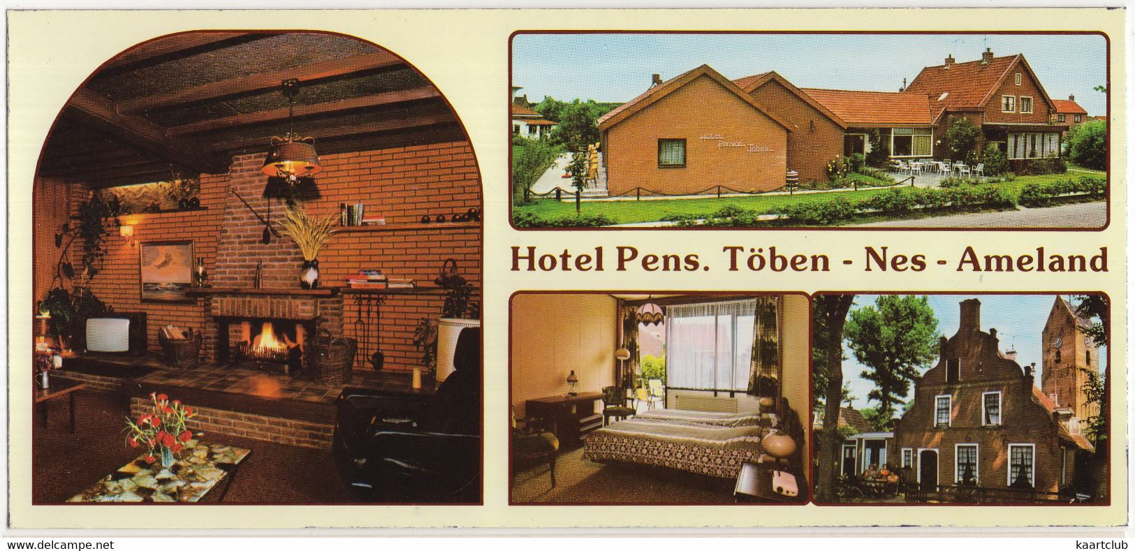 Nes - Hotel Pens. 'Töben', Strandweg 11 - (Ameland, Nederland/Holland) - (Lange Ansichtkaart: 21 Cm X 10.3 Cm) - Ameland