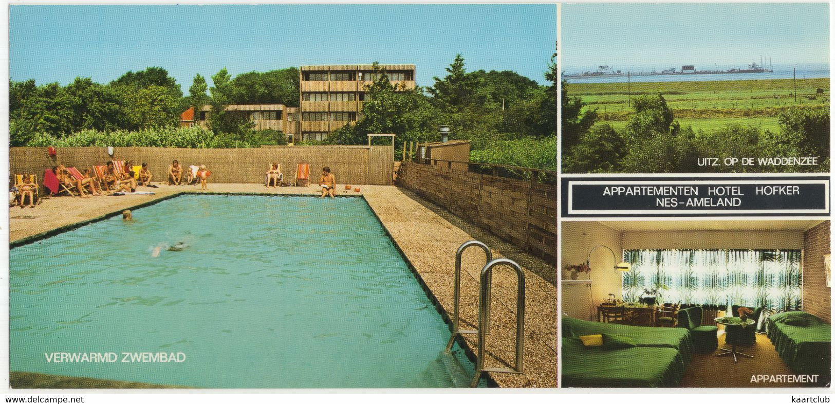 Nes - Hotel 'Hofker'- Ameland - (Nederland/Holland) - (Lange Ansichtkaart: 21 Cm X 10.3 Cm) - Zwembad / Piscine - Ameland